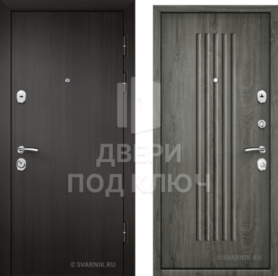 Металлическая дверь венге на дачу ДПК-1432