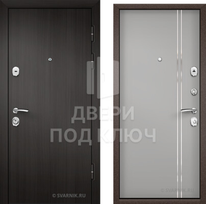 Входная металлическая дверь левого открывания в офис ДПК-3491