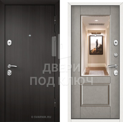 Входная дверь с зеркалом на дачу ДПК-10504