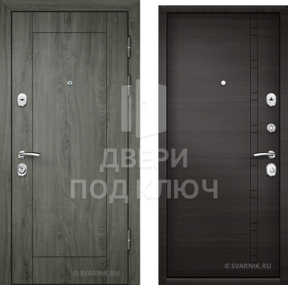 Входная металлическая дверь венге под ключ в коттедж ДПК-5067
