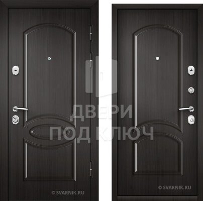 Уличная металлическая входная дверь венге с замками Kale ДПК-6927
